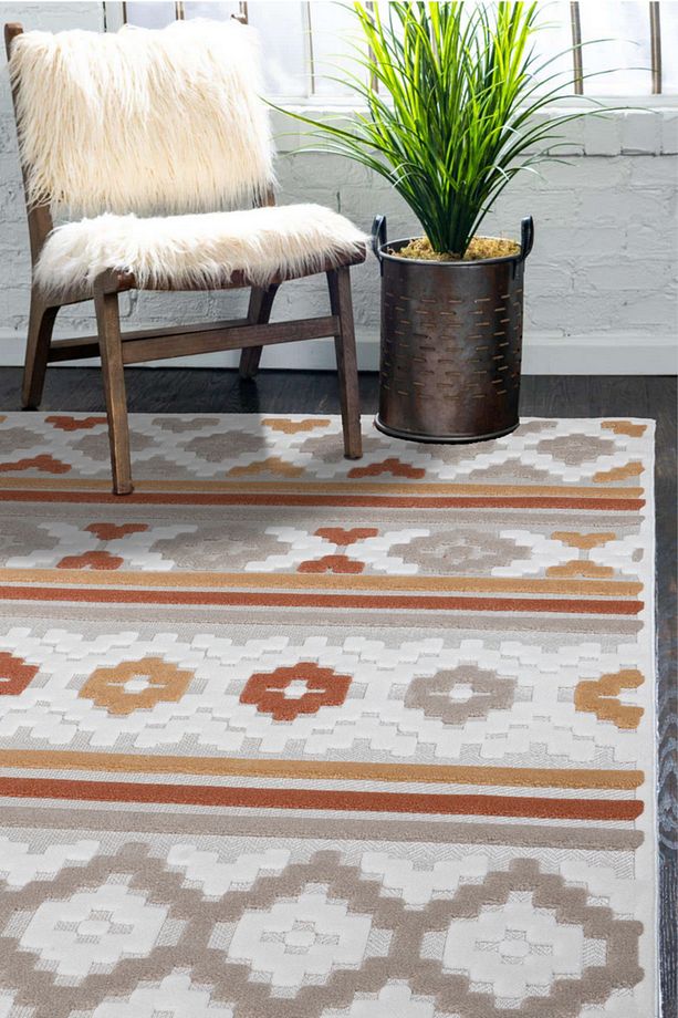 Qavalli Sisal Krem Yumuşak Doku Salon Oturma Odası Mutfak Çocuk Odası Halısı - 1