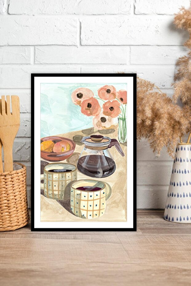 Kitchen Themed Frame Look Mdf Table - 1