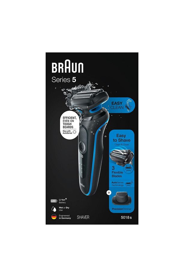 Yeni Seri 5 B1200s Kablosuz Tıraş Makinesi, Autosense, Easyclean, Easyclick, Islak & Kuru - 8