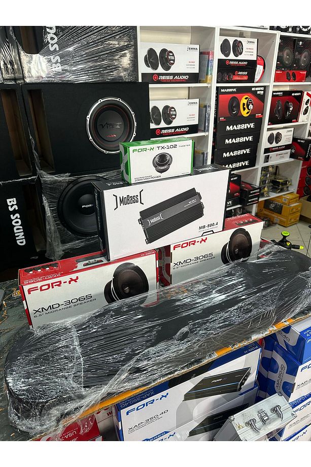 4 adet 16 cm mıdrange 2 adet 10 cm dom twetter mpbass 4 kanal amfi üniversal pandizot - 2