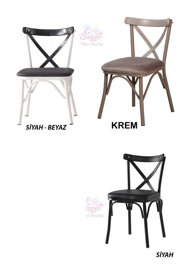 Yanlardan Açılır Yakamoz Dişbudak  Masa Topkapı Ayak 4 Ad Çapraz Sandalye 1 Ad Çapraz Bench Sandalye - 7