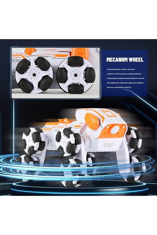 Rc 8 Teker Duman Atan Robot Köpek Akrobat Araba Uzaktan Kumandalı Full Fonksiyon - 5