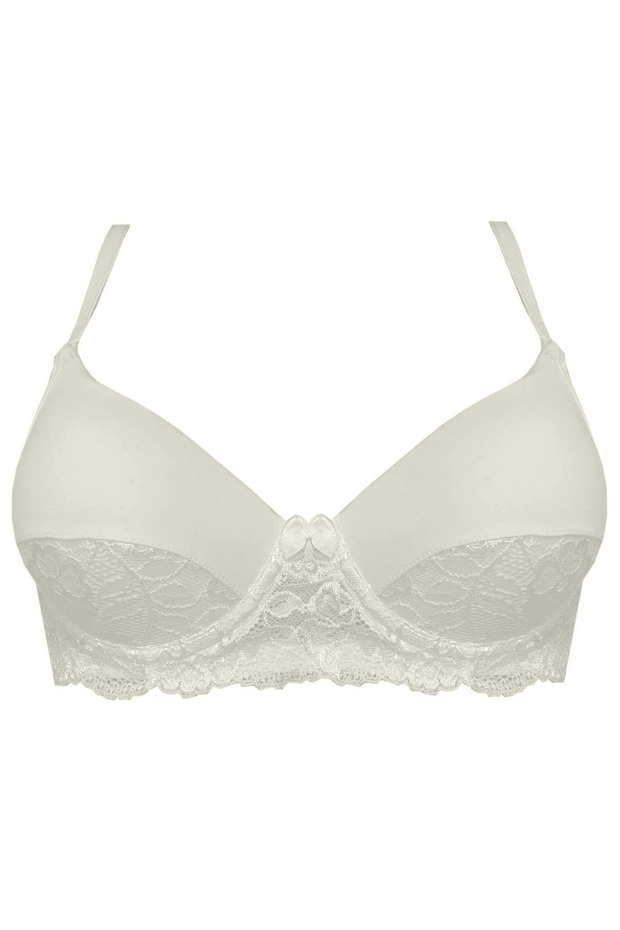 Ekru Micro Lace Detail Briefed Bra Ds200586Su