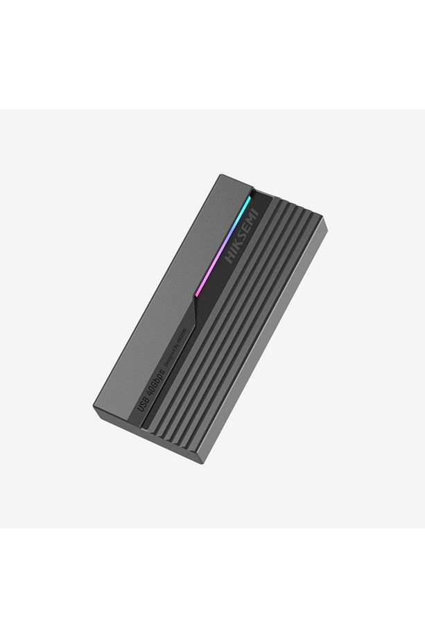 MDS4 Grey USB 4.0 Type-C  RGB Lighting M.2 NVME Protocol Up to 40Gbps Taşınabilir HDD Kutusu - 3