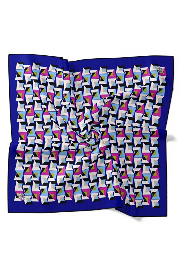 Geometric Pattern Trend Twill Scarf - 2