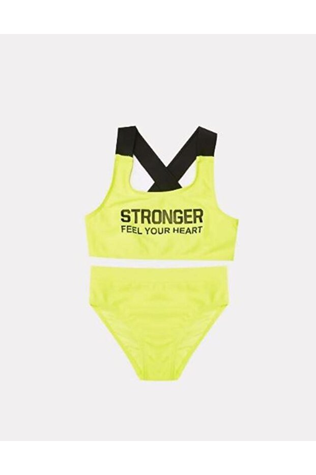 Bikini set za devojčice sa štampanim tekstom DB200773BT - 1