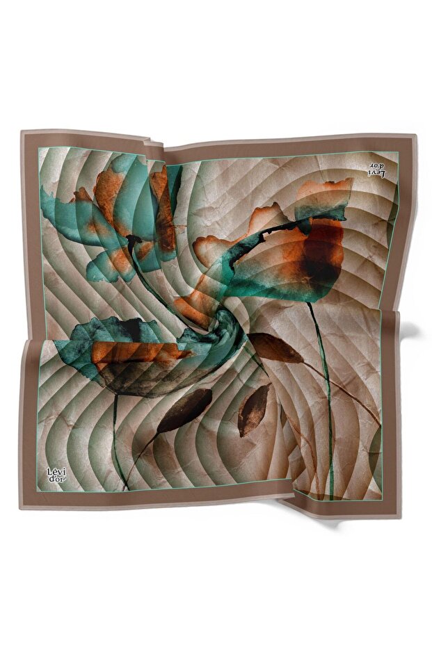 موجة زهرة نمط وشاح كريستال مضيء - 1