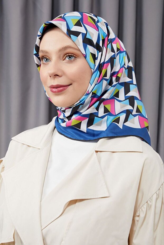 Geometric Pattern Trend Twill Scarf - 1