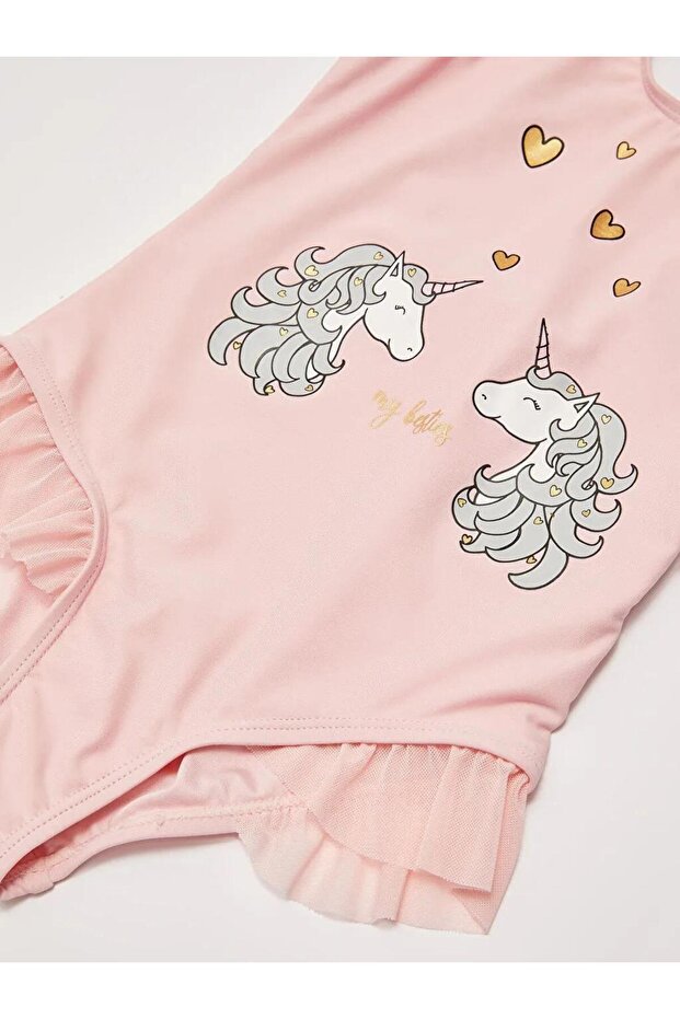 Baskılı kız çocuk mayo - 3