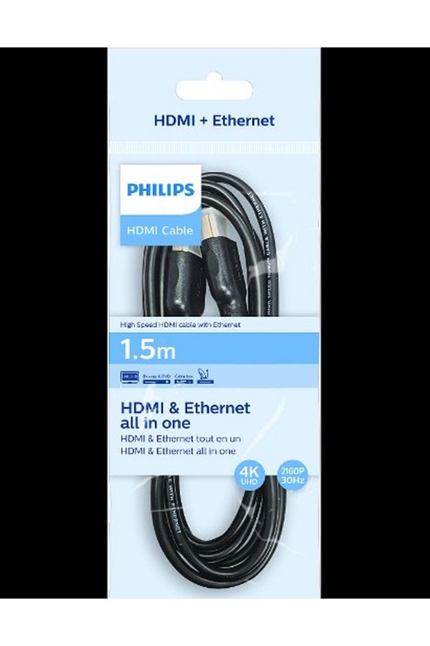 SWV5401P HDMI kablosu ve Ethernet, UHD 2160p (4K), 3D deneyimi, ARC, PVC Kılıf, 30 Hz, 1.5m - 2