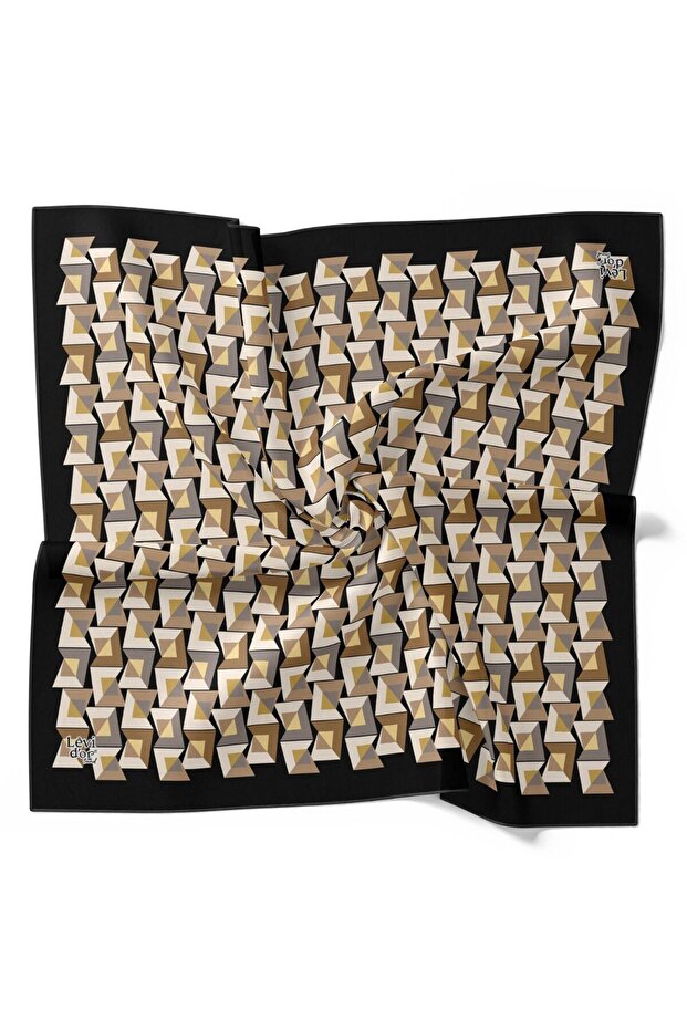 Geometric Pattern Trend Twill Scarf - 1