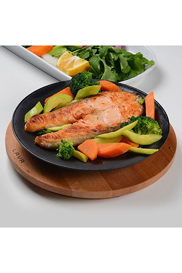 Servis Tabağı Yuvarlak Siyah Mat 21 Cm - 3