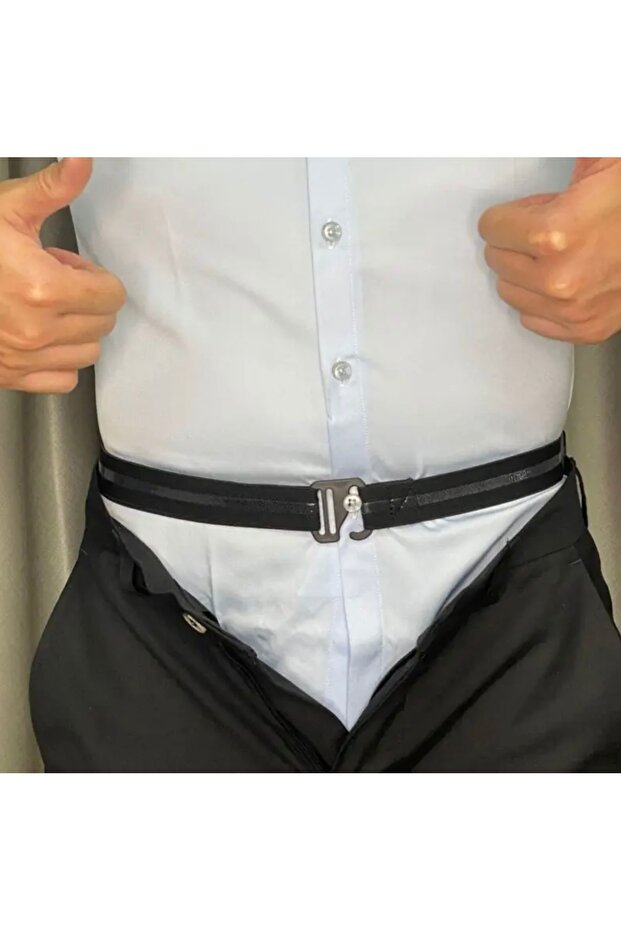 Invisible Stretchy Black Elastic Belt – Comfortable, Adjustable & Stylish Design
