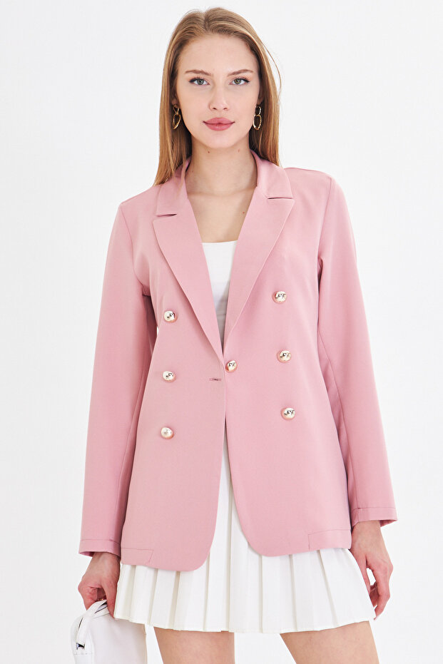 Women's Powder Button Jacket Arm-20K 001151
