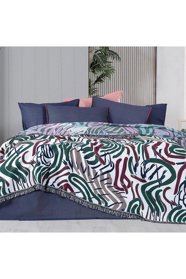 Favor Multicolor  Tek Kişilik %100 Pamuk İpliği Boyalı Pike Takımı - 2