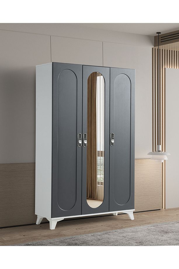 Masal %100 Mdf Membran 3 Kapaklı Dolap Gardırop - 1
