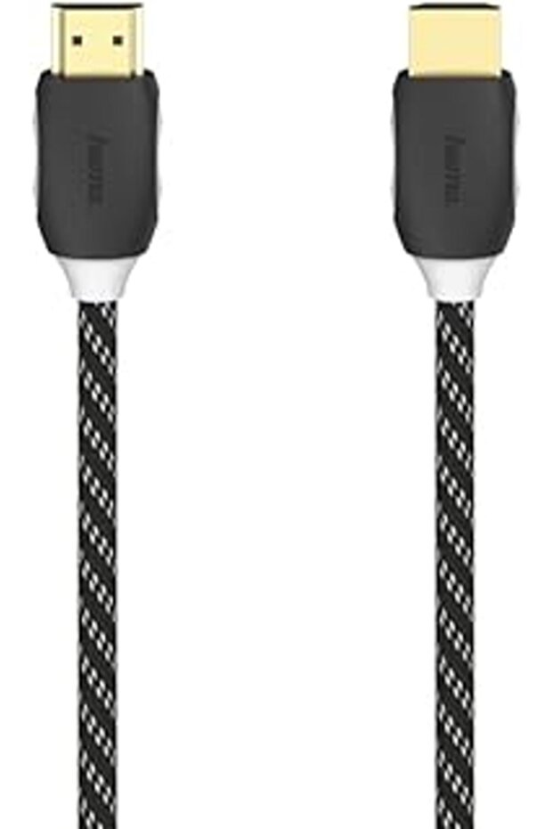 HM.205444 HS Ethernet Altın Uç Örgü Kablo 1.5m HDMI Kablo Siyah - 1