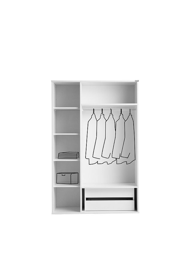 Masal %100 Mdf Membran 3 Kapaklı Dolap Gardırop - 2