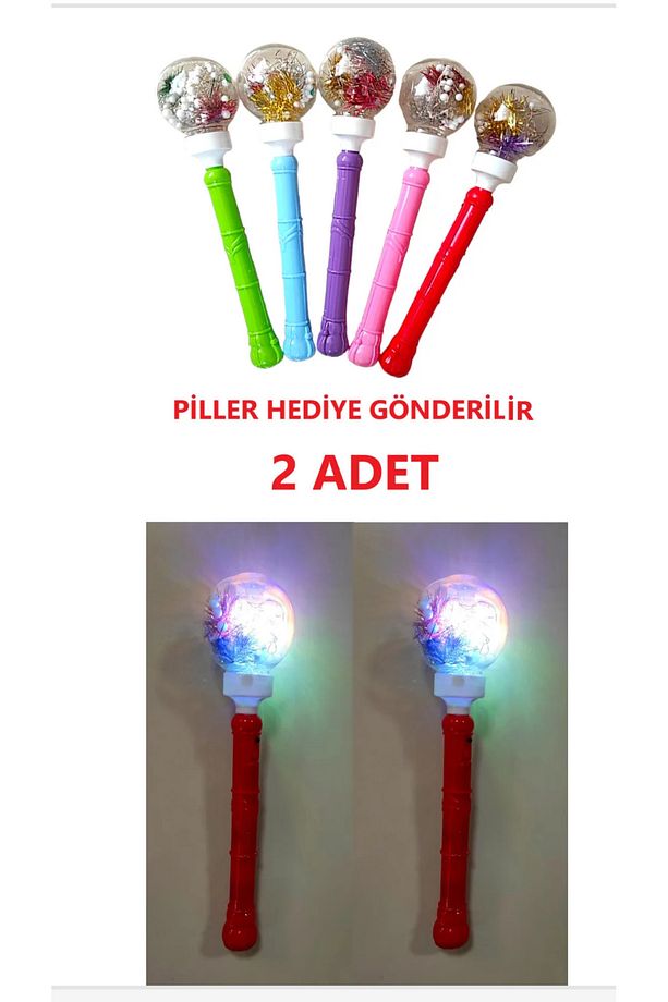 Işıklı disko top(1 adet)pil hediyeli - 1