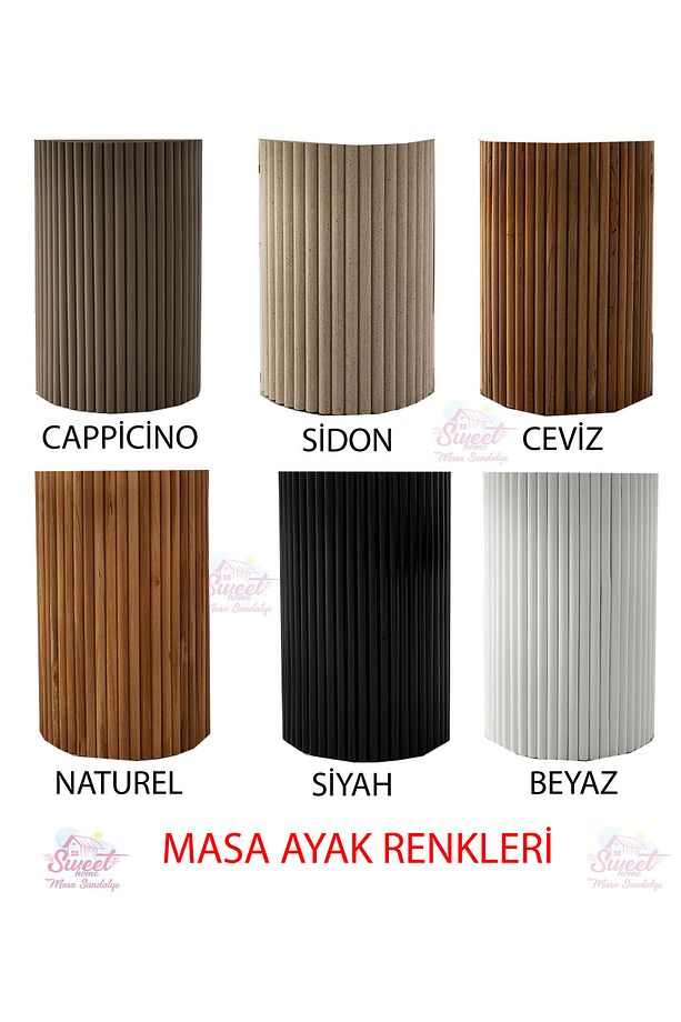 Orkide Oval Yemek Masası Takımı Gazel Sandalye Natural  (1 Masa 6 Sandalye ) - 3