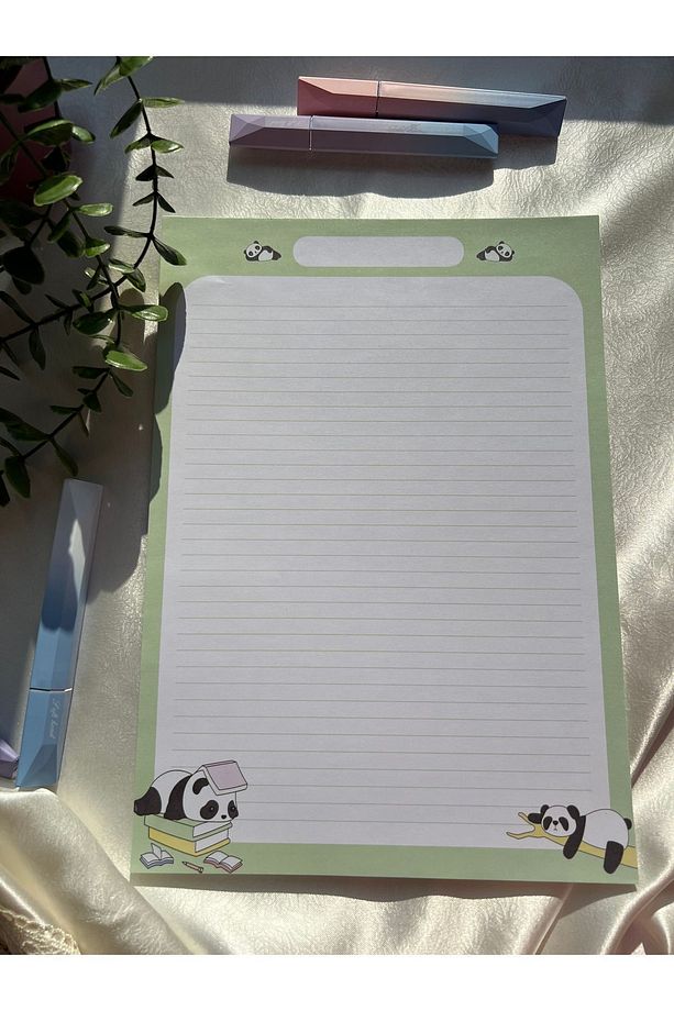 A4 Panda Desenli Notepad - Not Defteri - Bloknot - 4