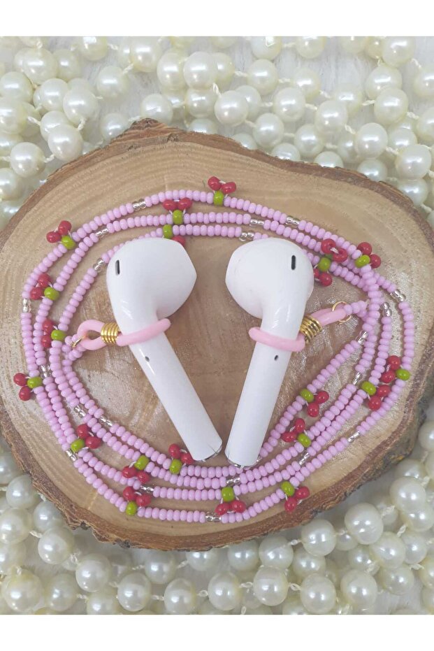 سلسلة سماعات AIRPODS مع سلسلة الكرز - هدية سلسلة سماعات الجيل الجديد