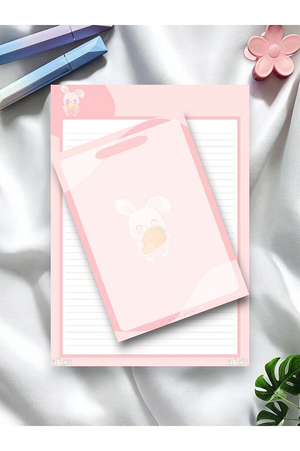 Tavşan Desenli 2'li Set (A4-A5) Notepad - Not Defteri - Bloknot - 1