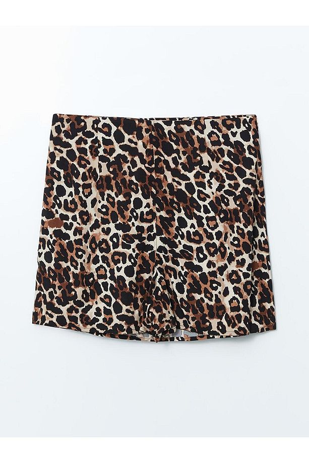 LCW DREAM  Leopar Desenli Kadın Plaj Şort Etek - 2