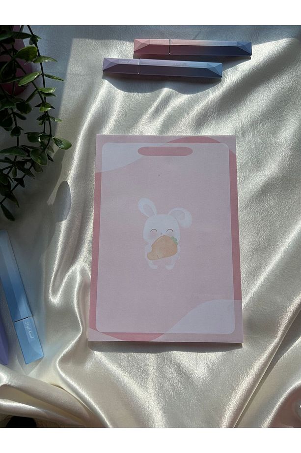 A5 Tavşan Desenli Notepad - Not Defteri - Bloknot - 4