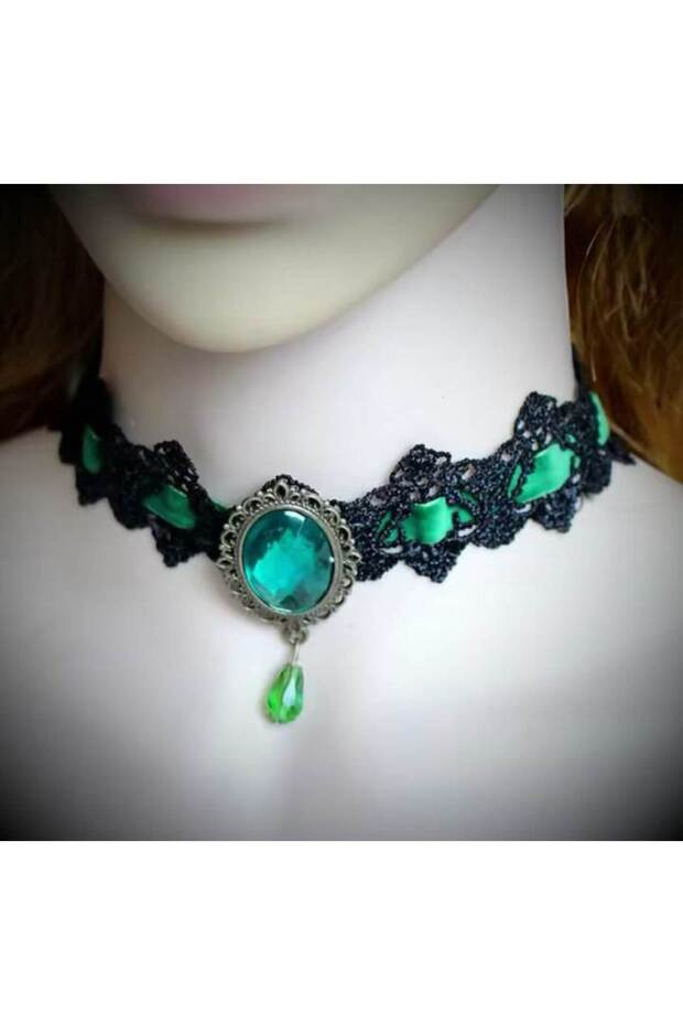Harajuku Gothic Chokers Dantel Kolye - 2