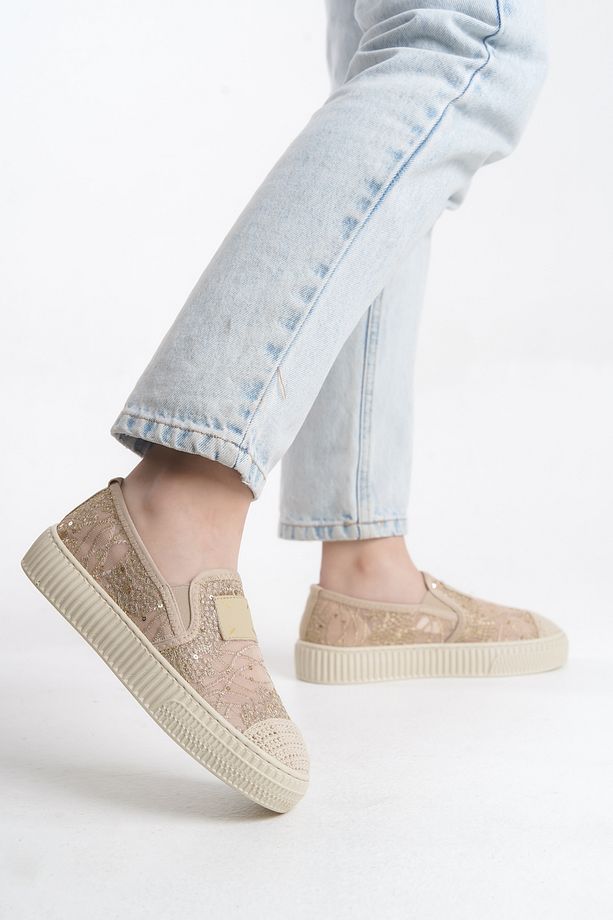 Kadın Yüksek Taban File Dantel Sneaker Günlük Spor Ayakkabı Nastiya - 2