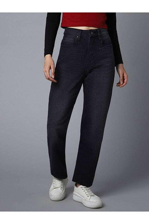 High Rise Dark Wash Regular Fit Jeans