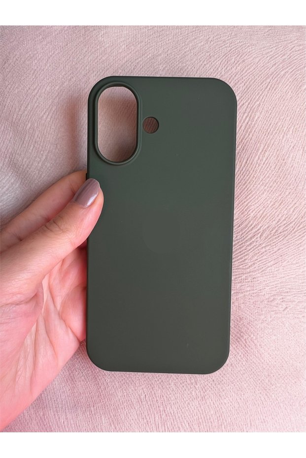 حافظة ممتازة متوافقة مع هاتف iPhone 16 PLUS من السيليكون داخل المخمل