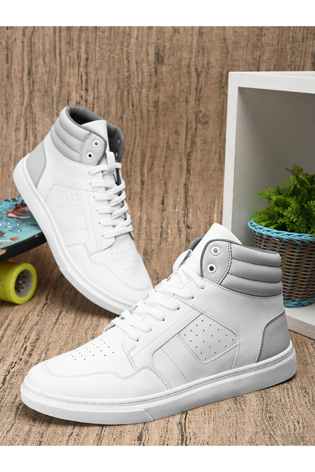 High Top Color Block Lace Up Sneakers