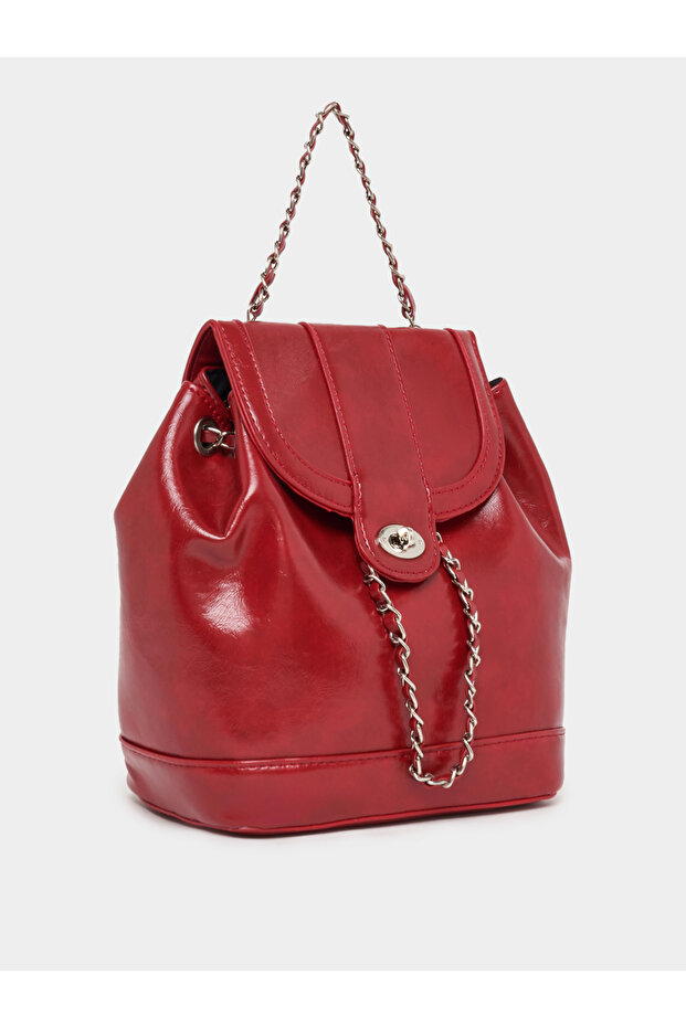Chain Accent Flap Backpack
