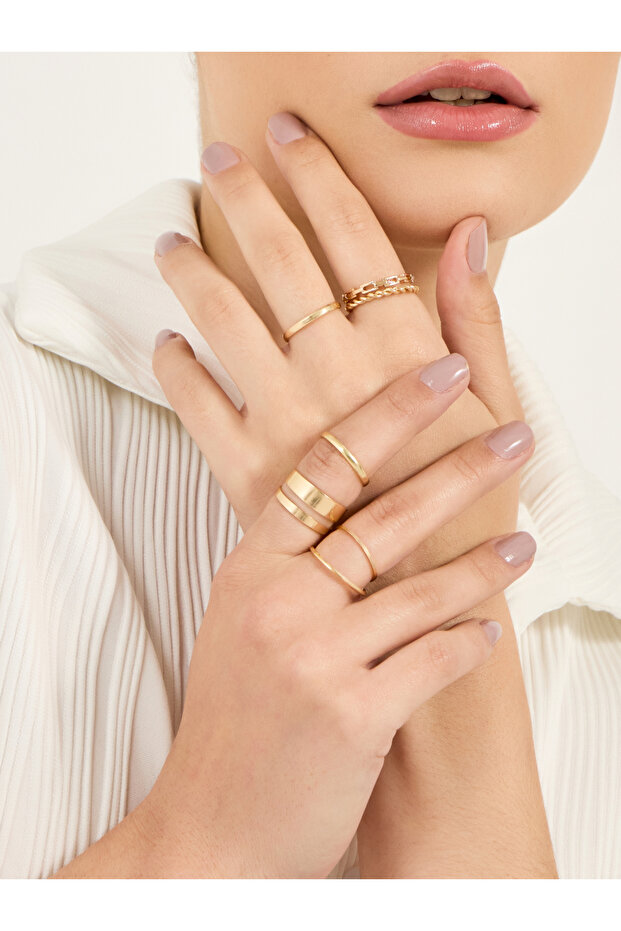Set of 8 - Plain Assorted Rings