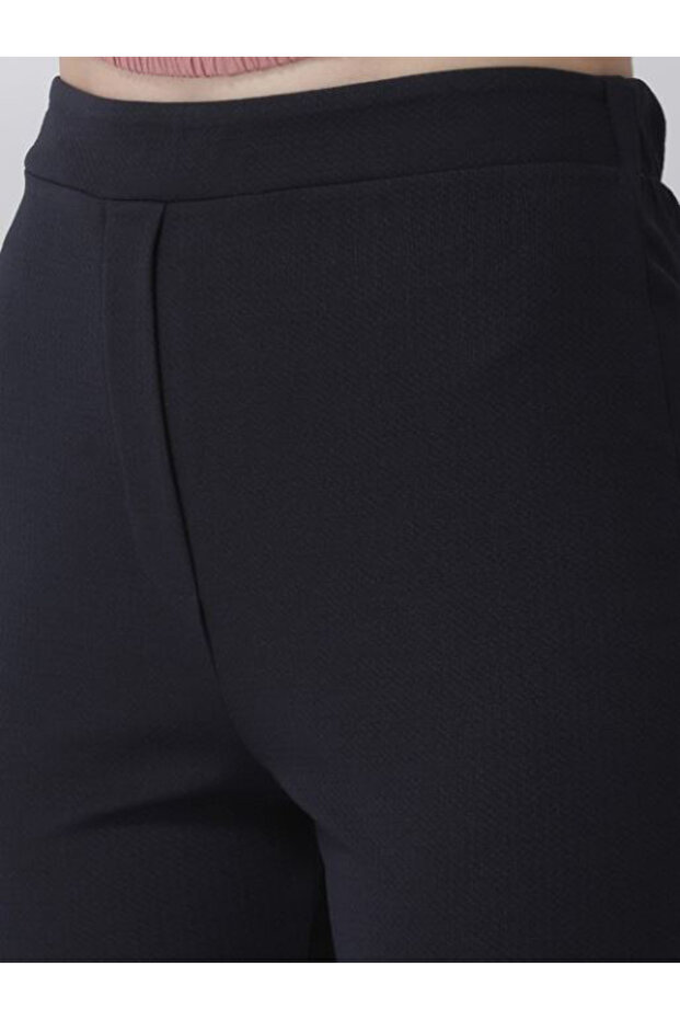 بنطلون بوت كات سادة مع حاشية أمامية مشقوقة - 5