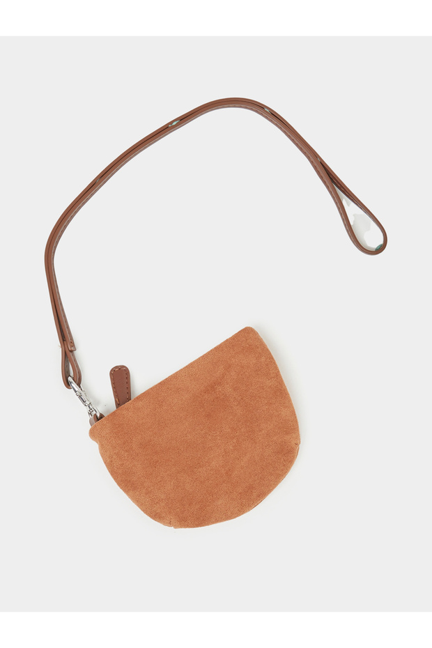 Suede Look Crossbody Bag