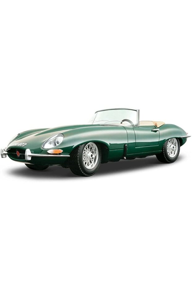سيارة موديل Bburago 1:18 Jaguar E Type Cabriolet 1961 باللون الأخضر