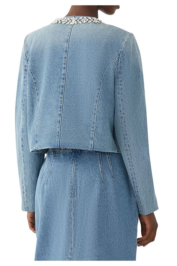 Işıltılı Denim Ceket - 3