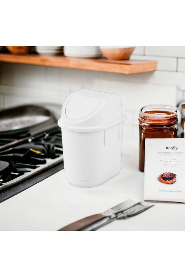 Masa Üstü Çöp Kovası - Küçük Çöp Kovası - Girdap Çöp Kovası 1,5 Litre - 3