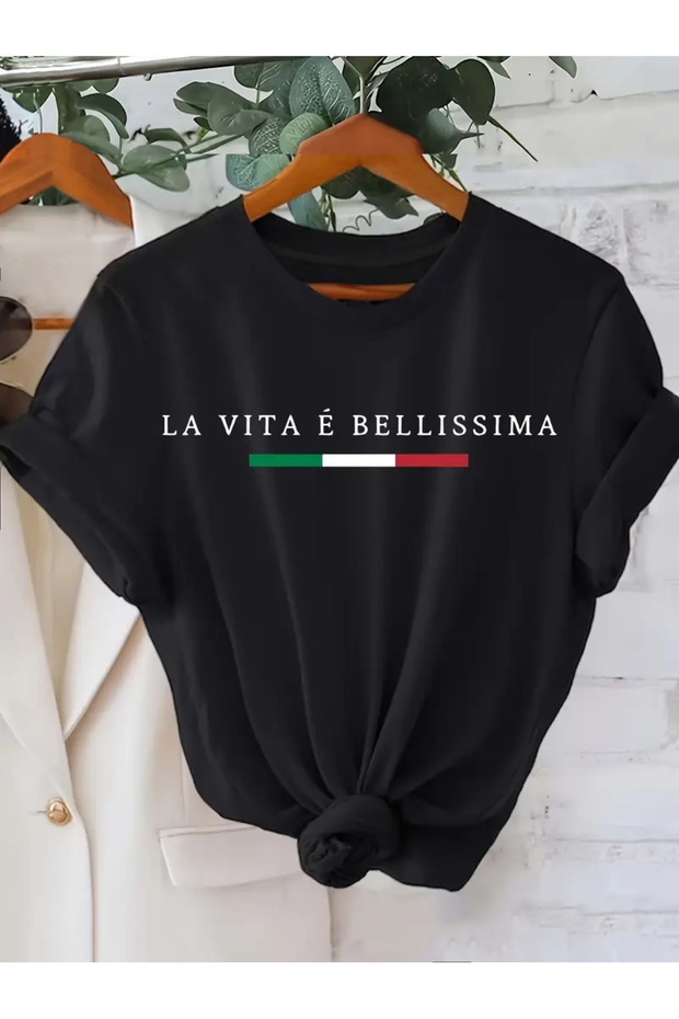 La Vita Bellissima Printed Women's T-Shirt