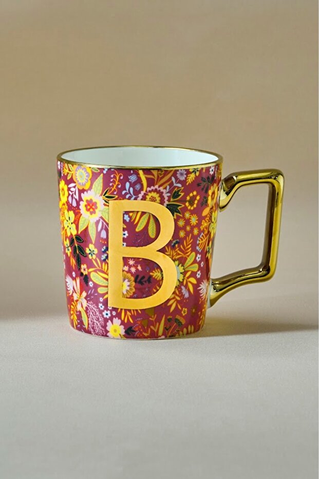 مج زهرة حرف B 350 مل