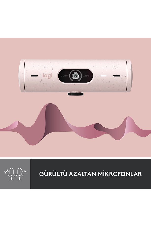 BRIO 500 Full HD 1080p Mikrofonlu Web Kamerası - Pembe - 5