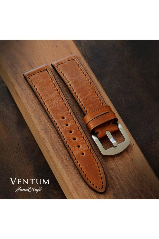 Craft 18mm Camel Color Full Stitching Handmade Leather Cord