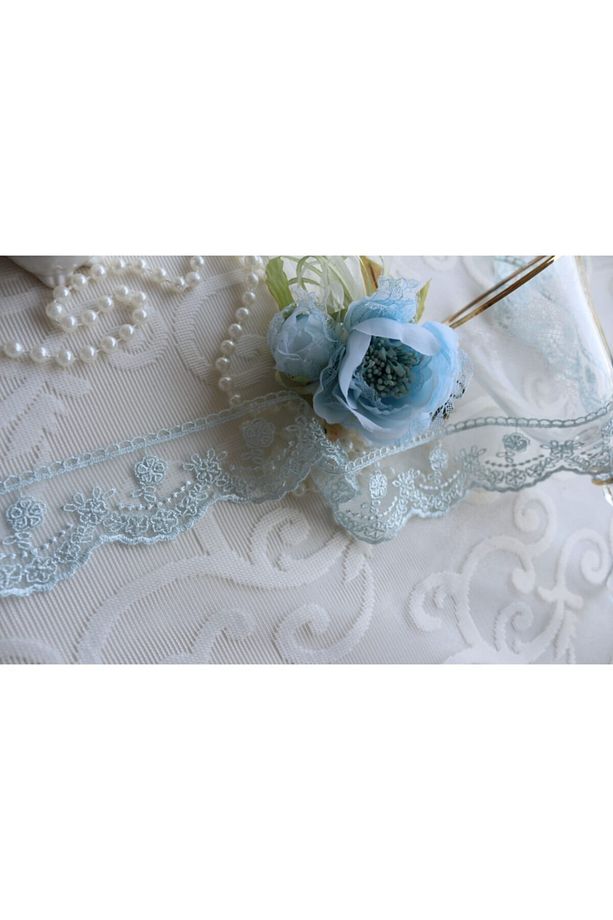 Efsane Güpür Dantel Mavi -8f0017 - 4
