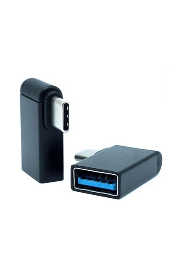 4658 Type C 3.1 To Usb 3.0 Şarj 90 Dirsek Köşe Çevirici Dönüştürücü Adaptör - 3