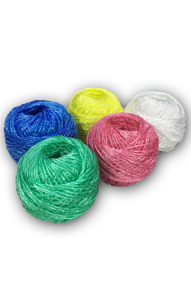75 Metre Uçurtma Ipi Polyester Yumak Inşaat Ipi Asorti Renk - 1