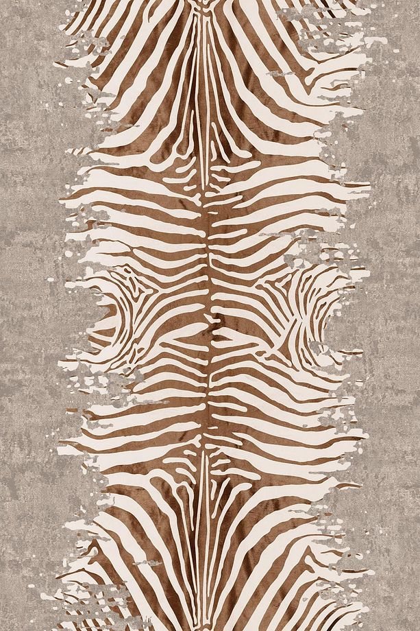 Home Zebra Desen Td612-00 Kaymaz Deri Taban Halı - 2