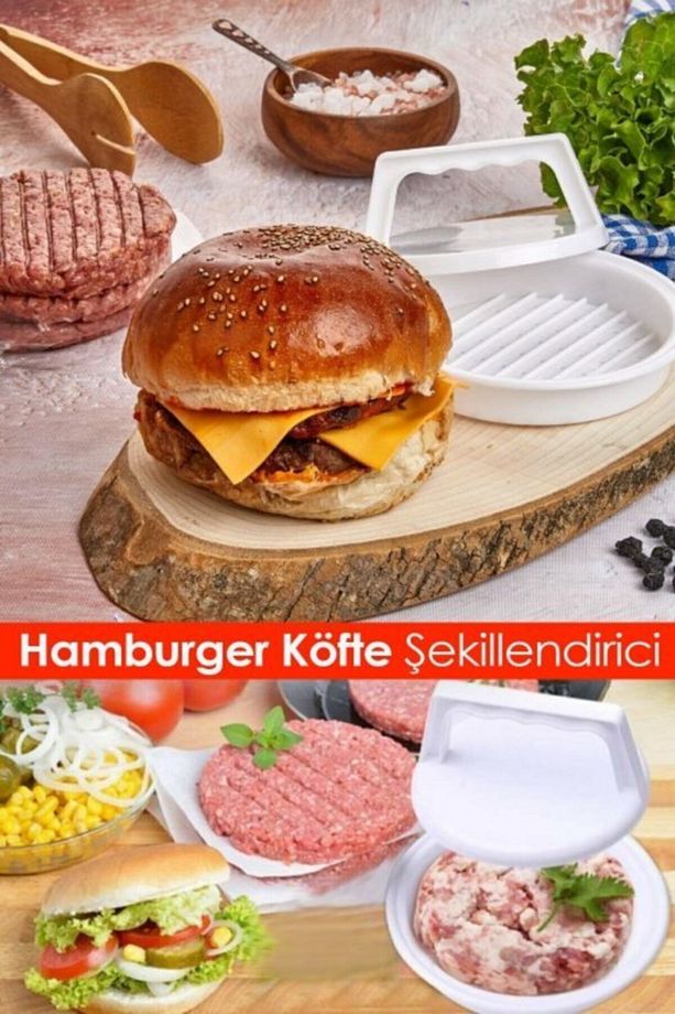 Hamburger Kalıbı Köfte Presi Şekillendirici Pratik Hamburger Yapma Aparatı - 4